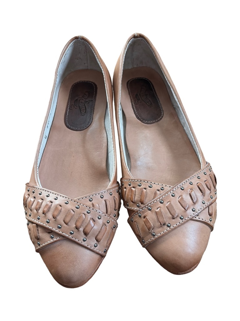 Freebird Brynn Studded Leather Ballet Flats - Picture 9 of 9